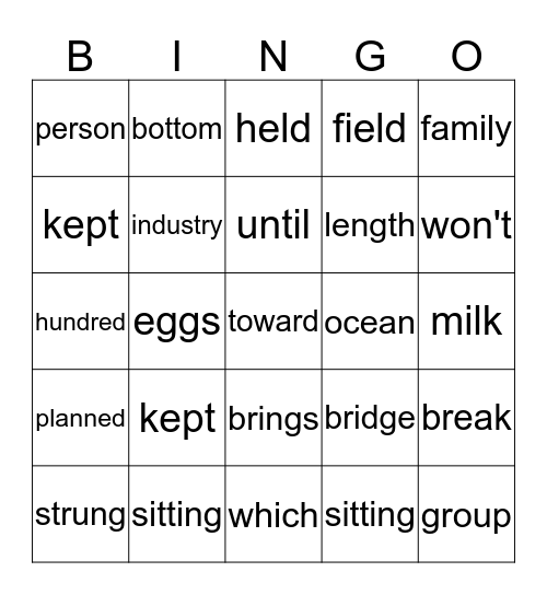 Amanda Bingo Card