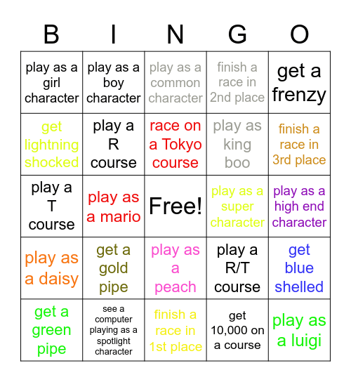 mkt bingo summer festival tour Bingo Card