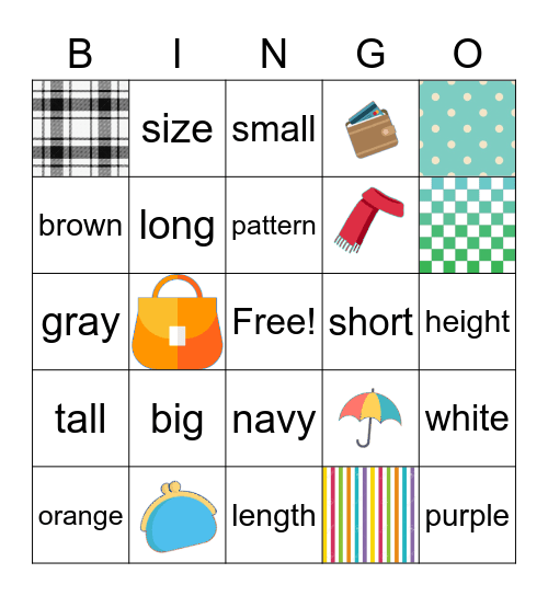 What does ... look like? Bingo Card