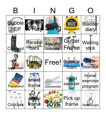 Physio Bingo! Bingo Card