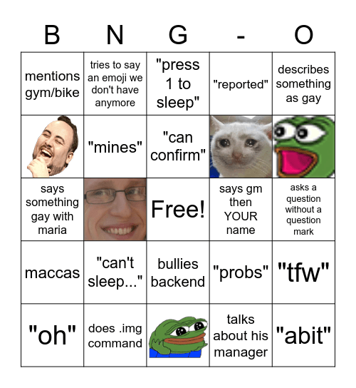 BNG-O Bingo Card
