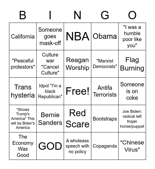 RNC Day 4 Bingo Card