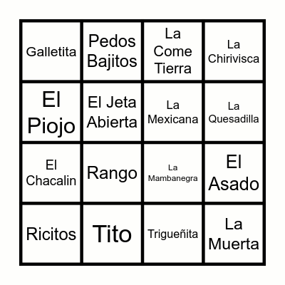 LOTERIA LEIVA Bingo Card
