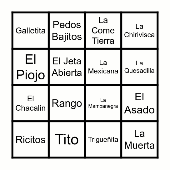 LOTERIA LEIVA Bingo Card