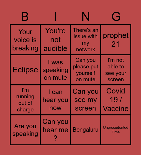 Epicor Bingo Card
