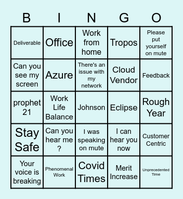 Epicor Bingo Card