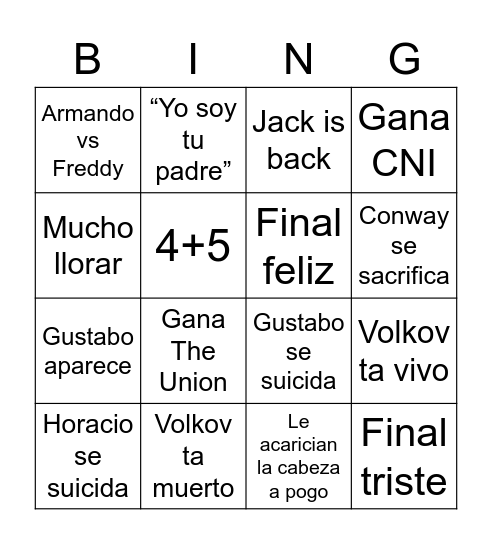 Spainrp, El Final 2/2 Bingo Card