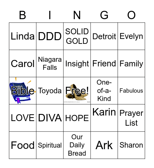 DETROIT DEVOTIONAL DIVAS Bingo Card