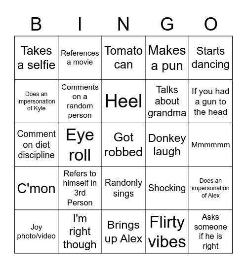 Dakota Bingo Card