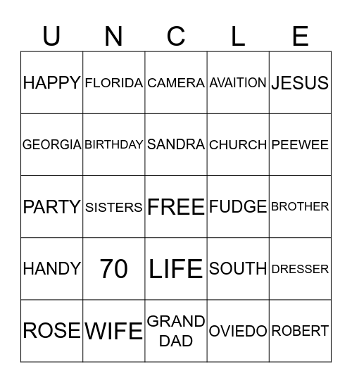 Bingo Card