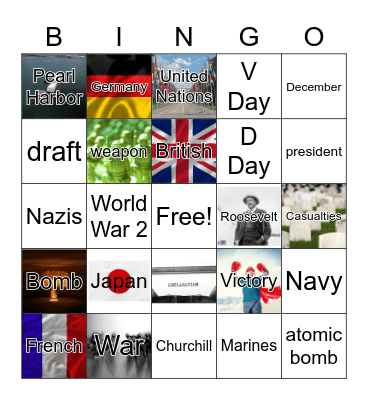 World War 2 Bingo Card