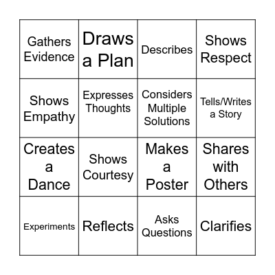 21st Century Skills Bingo (K-3) Bingo Card