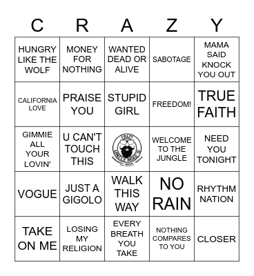 BEST OF MTV Bingo Card