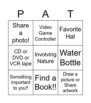 Pathways Bingo Card