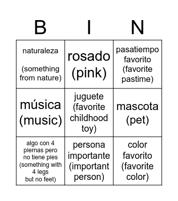 Brain Break Bingo Card