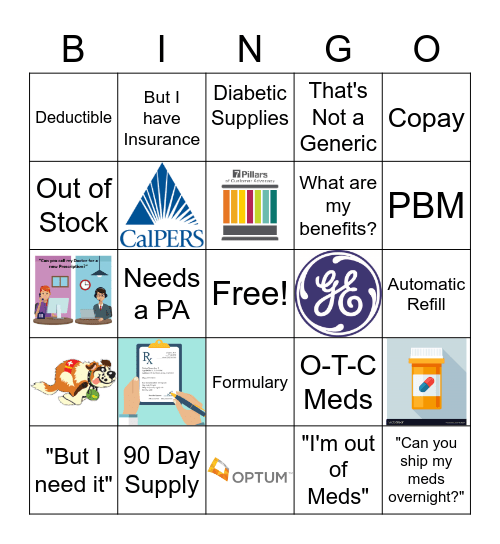Bingo Rx Bingo Card