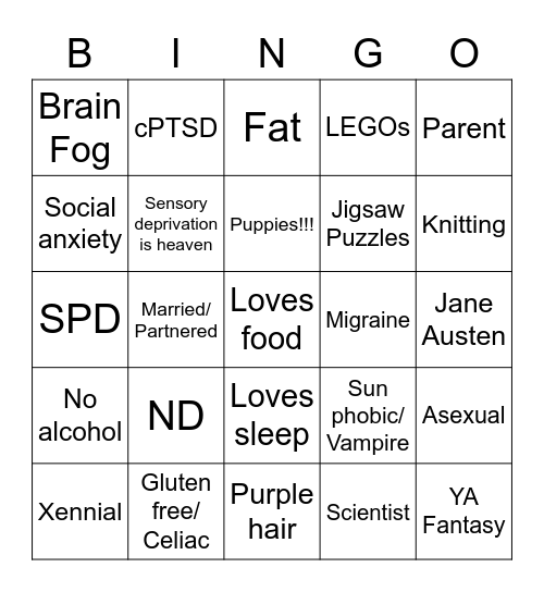 GrumpyPug Bingo Card