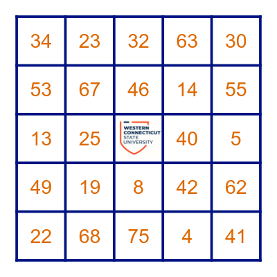 Western Connecticut State University Bingo Card