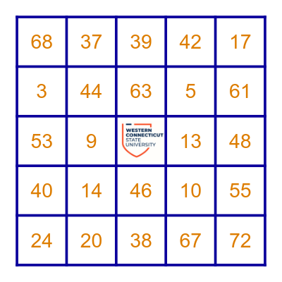 Western Connecticut State University Bingo Card