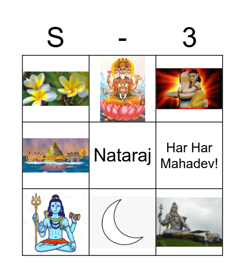 Shiva 3 Bingo Card