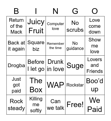 Labor Day Bingo Card