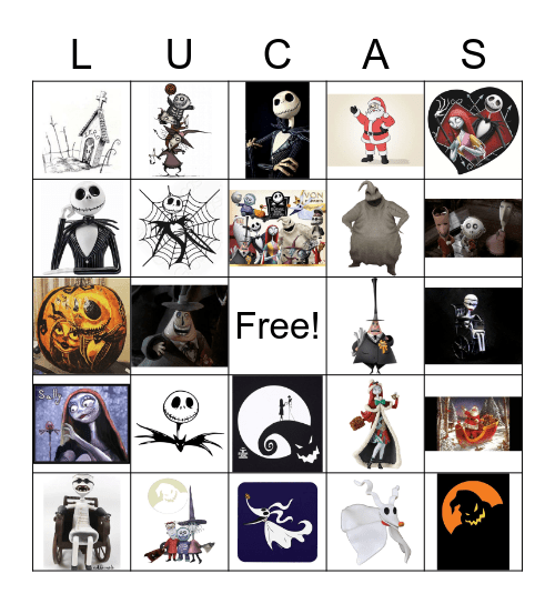 Lucas Baby Shower Bingo Card