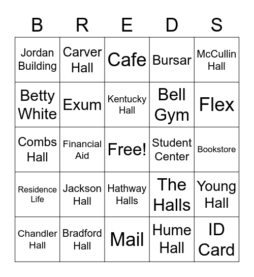 K-State BredWay Bingo Card