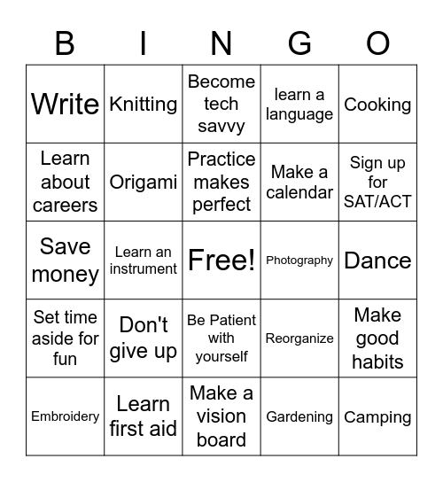 Intellectual Quarantine Bingo Card