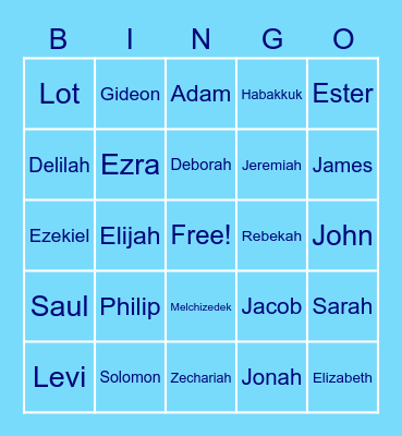 Bible Bingo Card