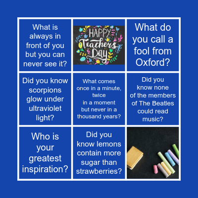 Happy Teachers' Day! Bingo Card