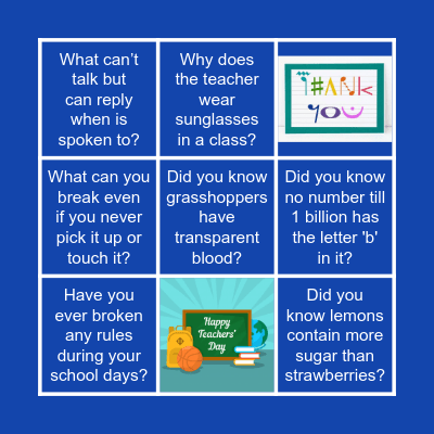 Happy Teachers' Day! Bingo Card