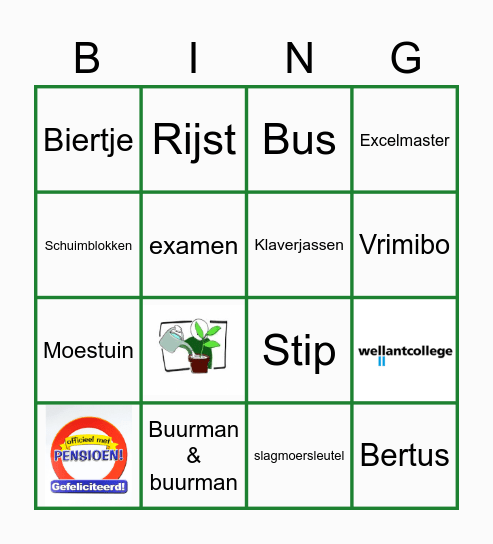 Bertus' Bingo Card