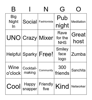 citysocializer Bingo Card
