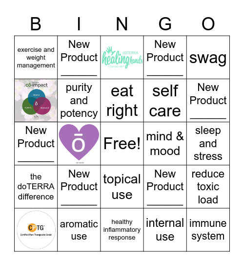PURSUE 2020 Bingo Card