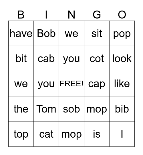 Bingo Card