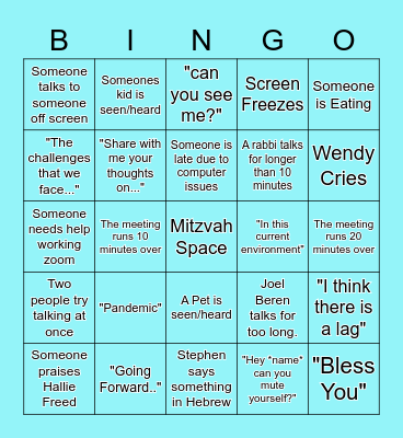 Federation Annual Meeting! Bingo Card