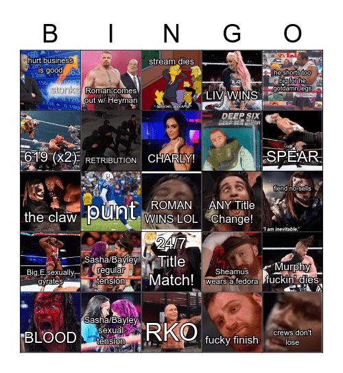 Taima Bingo - Payback Bingo Card