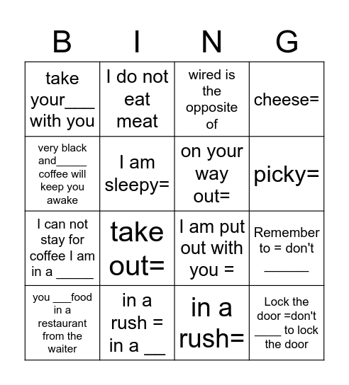 madrid Bingo Card