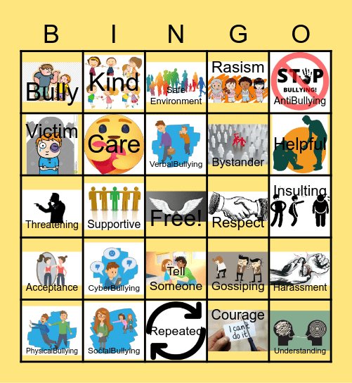 Anti-Bullying BINGO Card