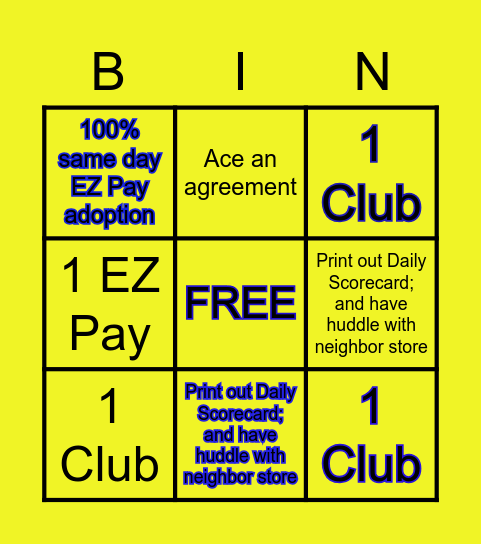 SUNDAY FUNDAY BINGO Card