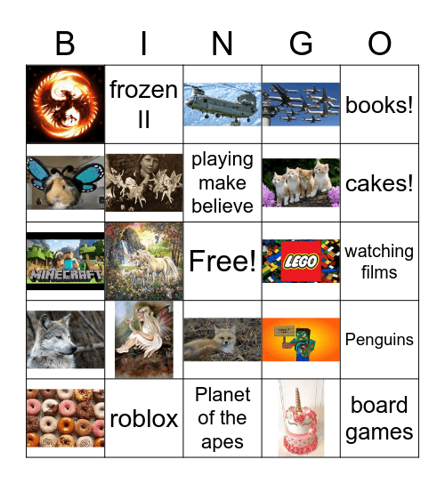 Favourite things bingo! Bingo Card