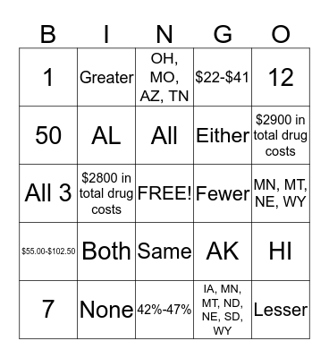 2015 AEP Fun! Bingo Card