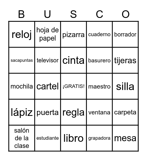 Crash Course 4-5 Vocab Bingo Card