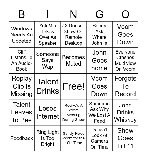 VMA's 2020 bingo "Covid Edition" Bingo Card