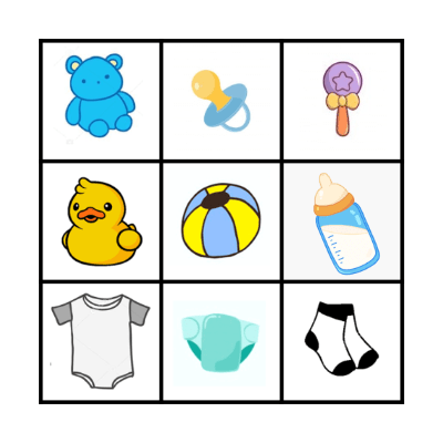 LOTERÍA VERSIÓN BABY SHOWER Bingo Card