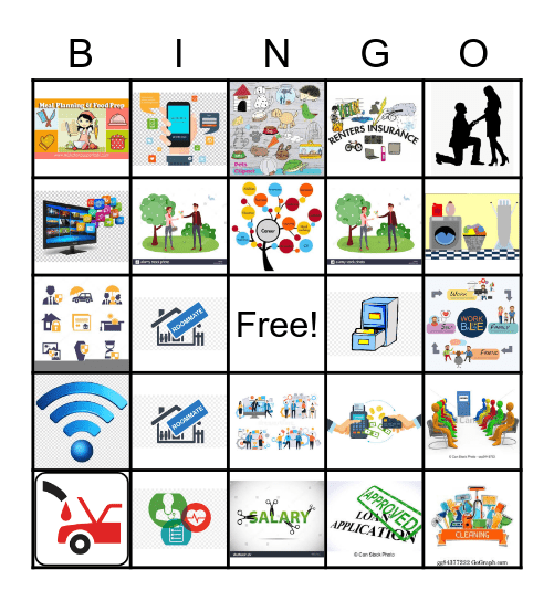 Adulting 101 Bingo Card