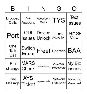 TECH BINGO Card