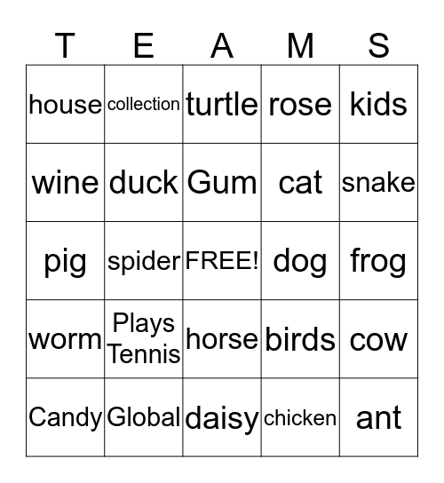 GCLT Bingo Card