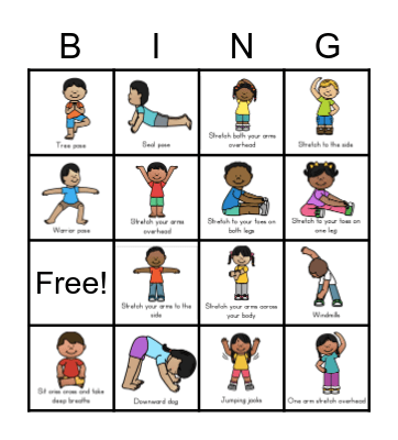 Gross Motor Fun! Bingo Card