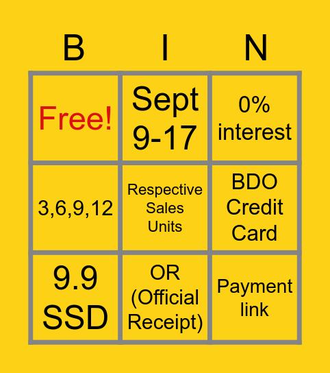 SICI Online Bingo Card